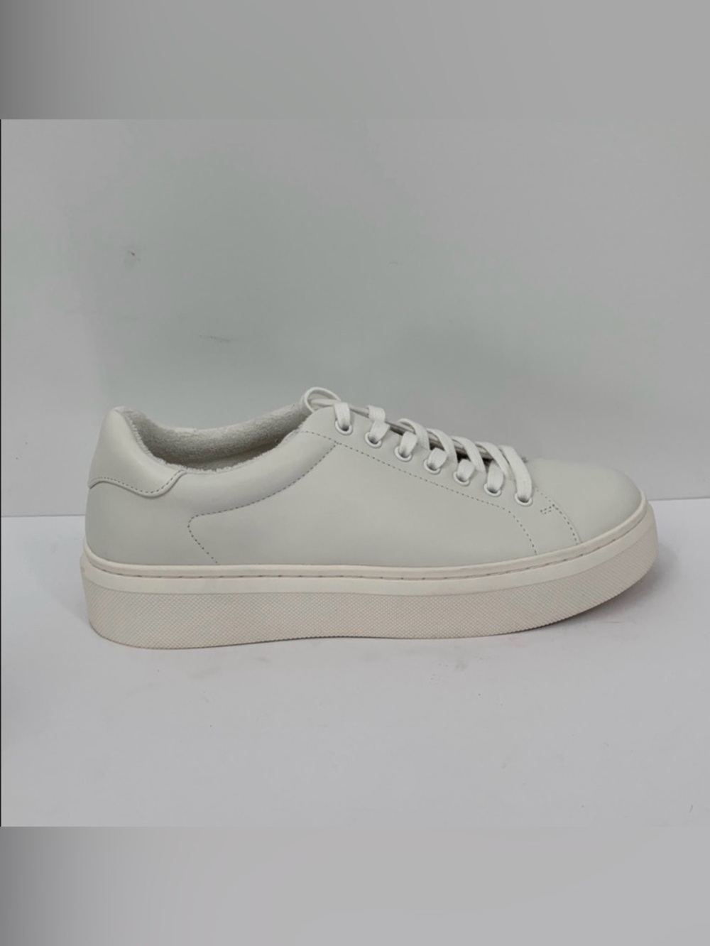 Abeo Jump street platform sneakers shoe lace-up tie white leather Metatarsal 9